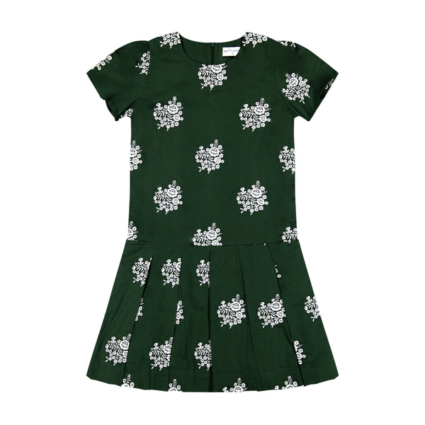 Green Floral Paula Dress