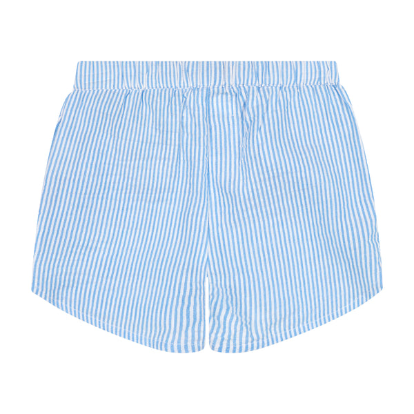 Blue Seersucker Shorts