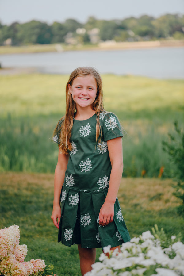 Green Floral Paula Dress