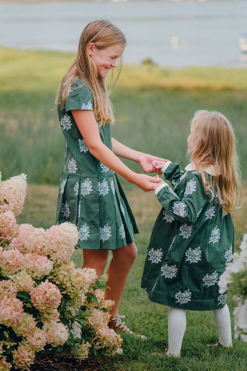 Green Floral Paula Dress